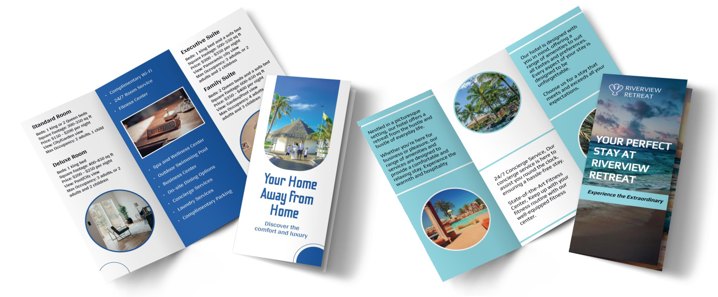 mẫu brochure hotel đẹp ấn tượng