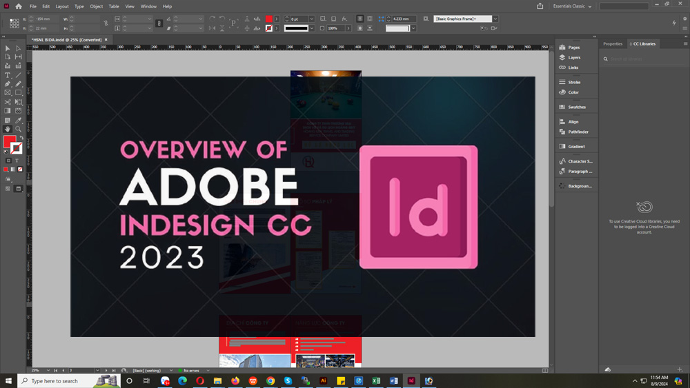 Phần mềm thiết kế hồ sơ năng lực indesign