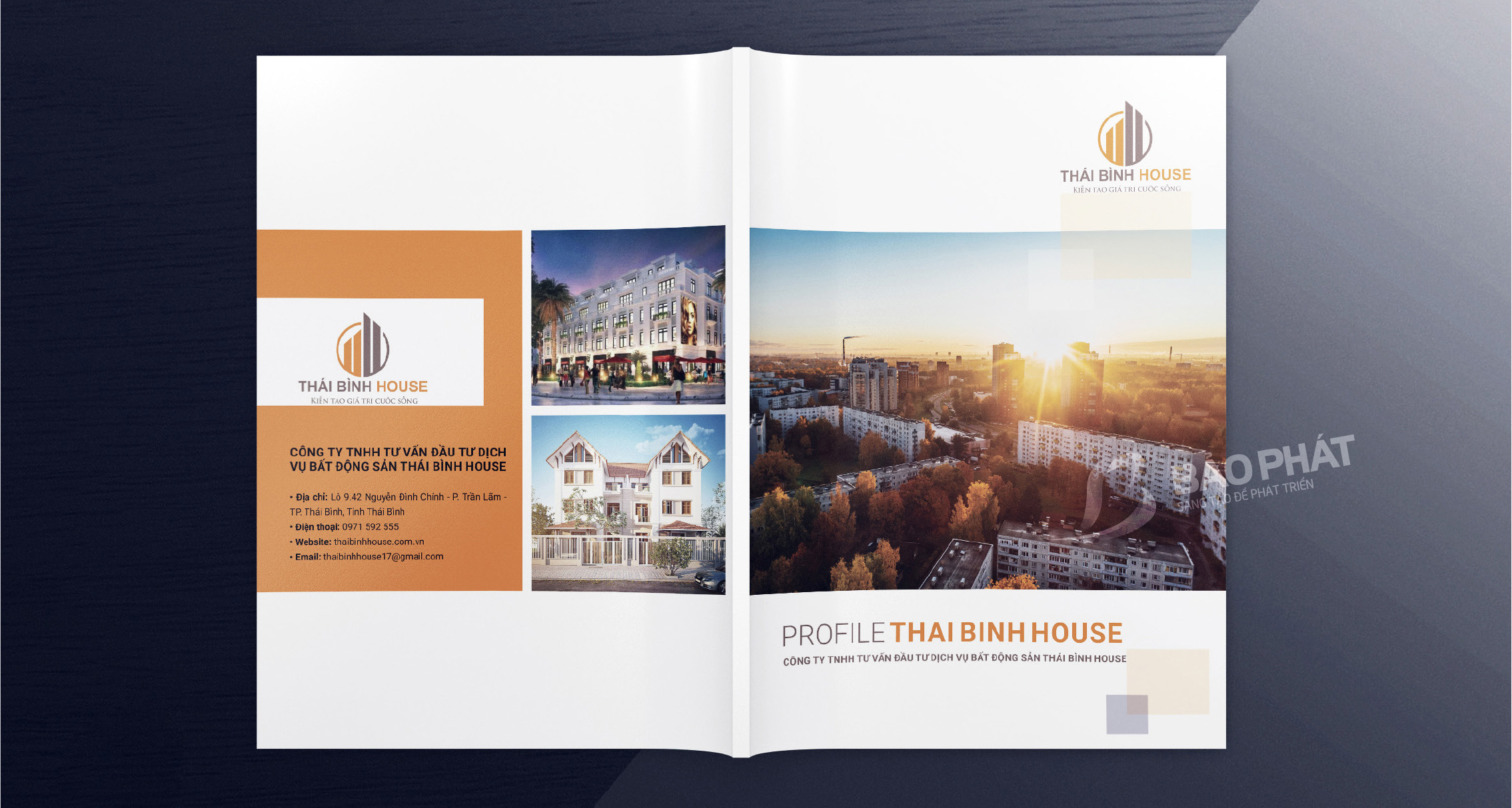bìa hồ sơ năng lực/profile công ty Bất Động Sản đẹp