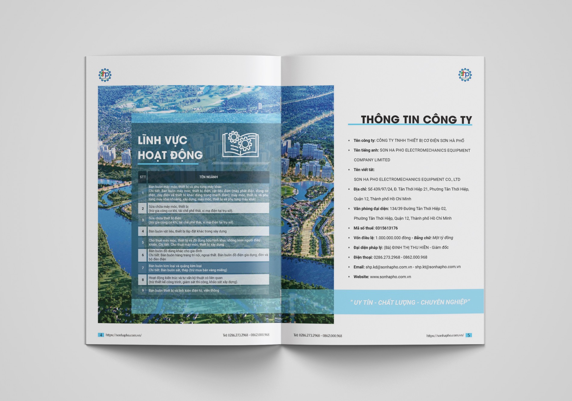 Lĩnh vực kinh doanh của công ty cơ điện 