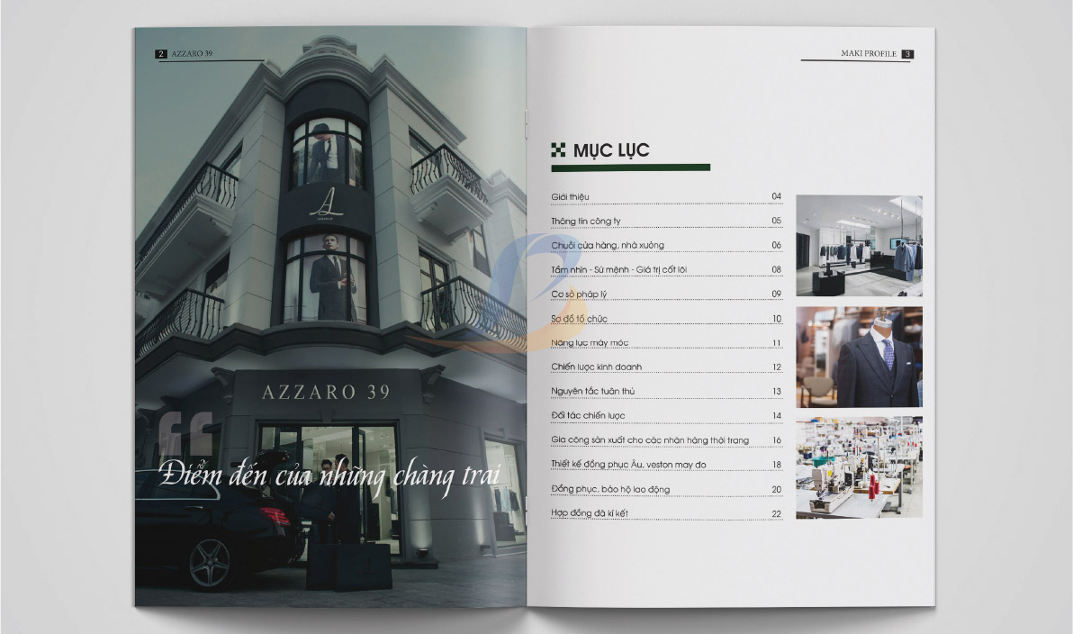Mục lục công ty may
