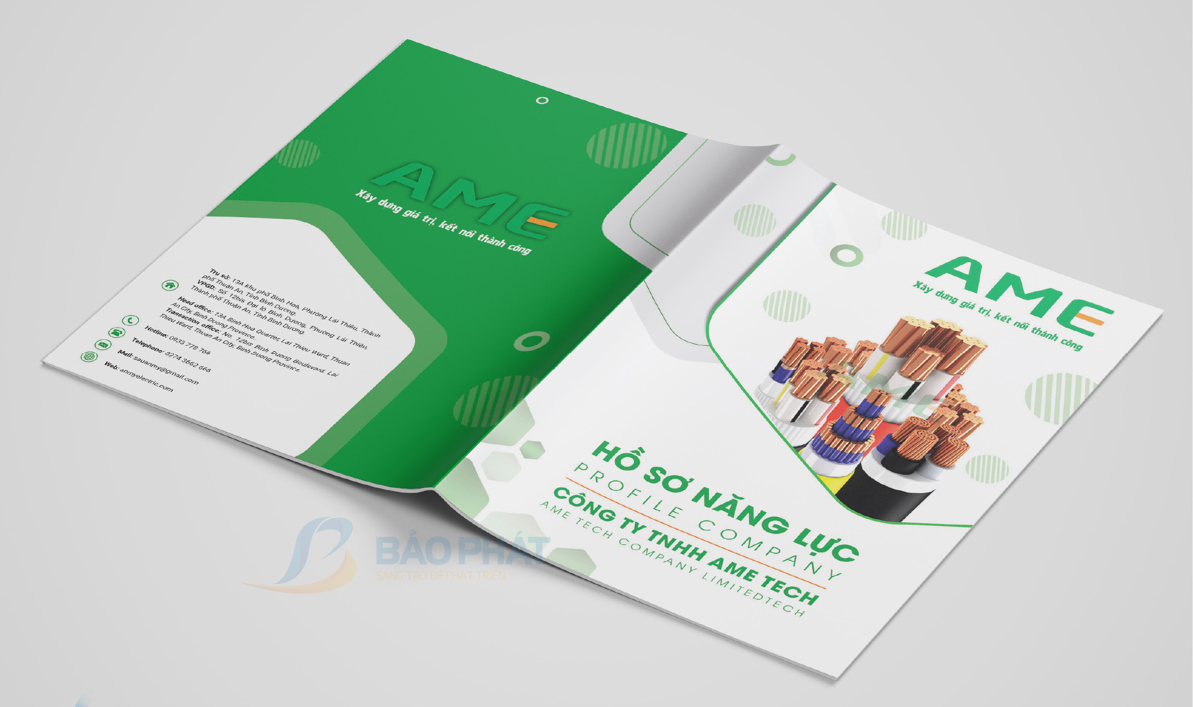 Bìa Profile công ty thiết bị điện đẹp