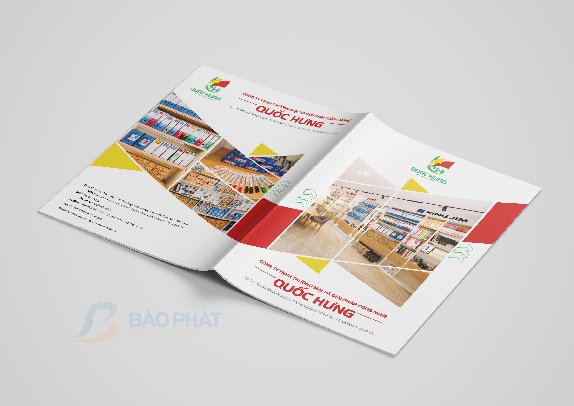 Bìa hồ sơ năng lực công ty văn phòng phẩm Quốc Hùng