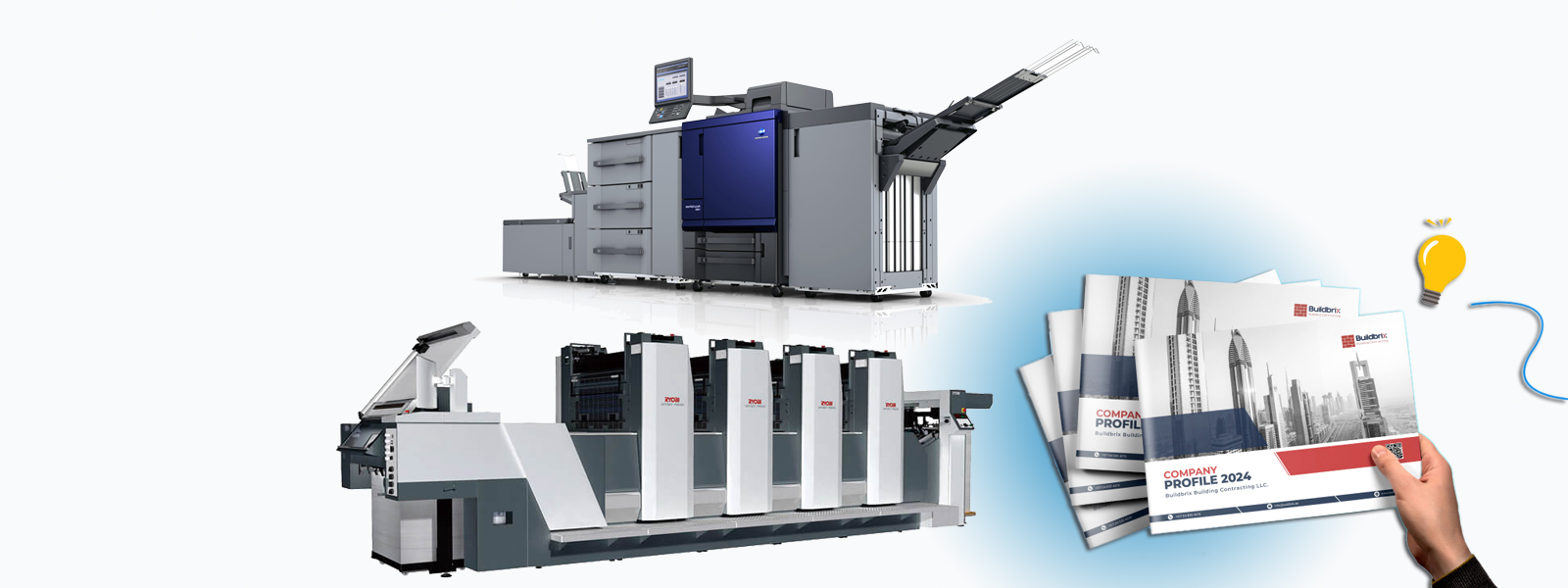 máy in tại cơ sở công ty in ấn 